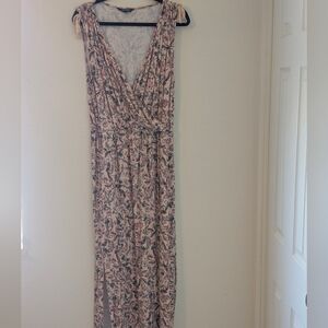 Lauren Ralph Lauren XL Floral Wrap Maxi Dress Boho Vacation Wedding Guest